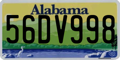 AL license plate 56DV998