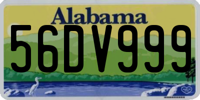 AL license plate 56DV999