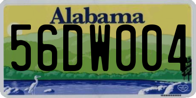 AL license plate 56DW004