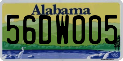 AL license plate 56DW005