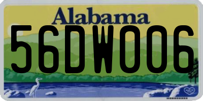 AL license plate 56DW006