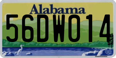 AL license plate 56DW014