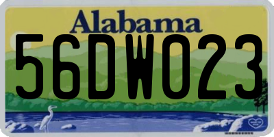 AL license plate 56DW023