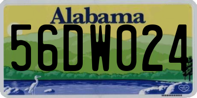 AL license plate 56DW024
