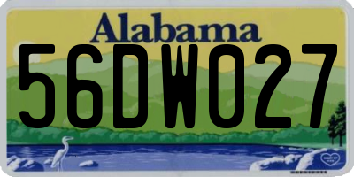 AL license plate 56DW027