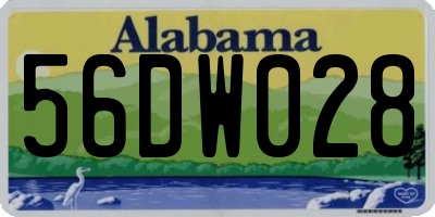 AL license plate 56DW028