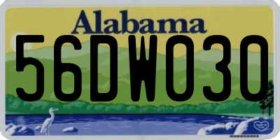 AL license plate 56DW030