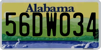 AL license plate 56DW034