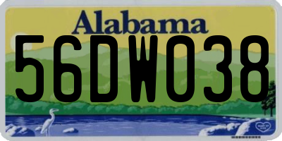 AL license plate 56DW038