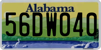 AL license plate 56DW040