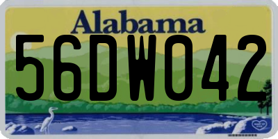 AL license plate 56DW042