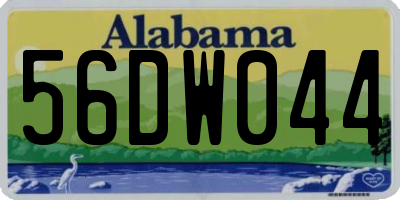 AL license plate 56DW044