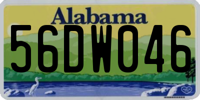 AL license plate 56DW046
