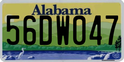 AL license plate 56DW047