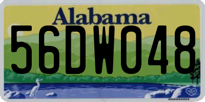 AL license plate 56DW048