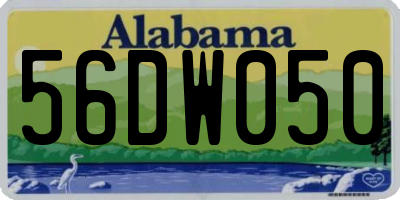 AL license plate 56DW050
