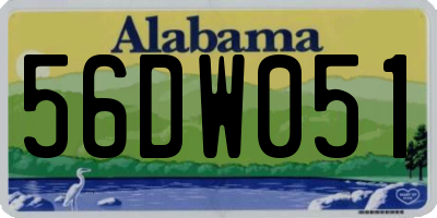 AL license plate 56DW051