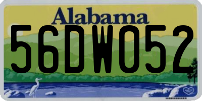 AL license plate 56DW052