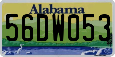 AL license plate 56DW053