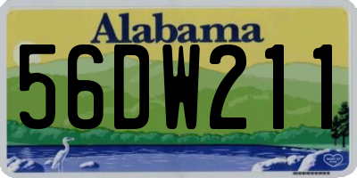 AL license plate 56DW211