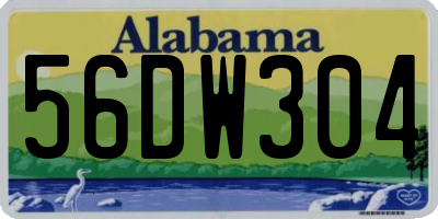 AL license plate 56DW304
