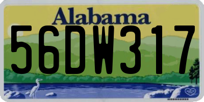 AL license plate 56DW317