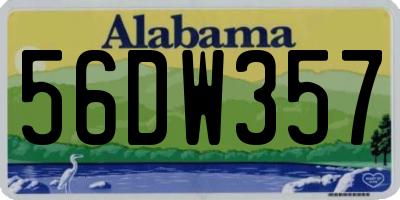 AL license plate 56DW357