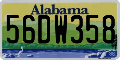 AL license plate 56DW358