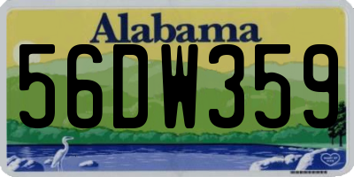 AL license plate 56DW359