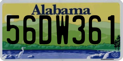 AL license plate 56DW361