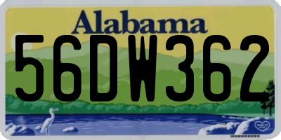 AL license plate 56DW362