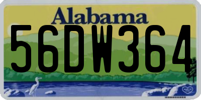 AL license plate 56DW364