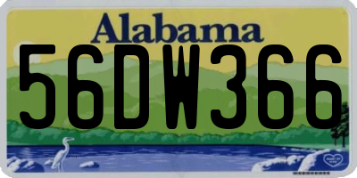 AL license plate 56DW366