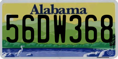 AL license plate 56DW368