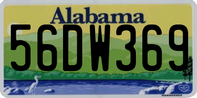 AL license plate 56DW369