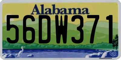 AL license plate 56DW371