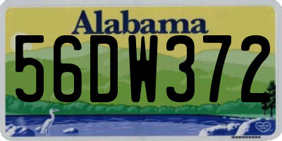 AL license plate 56DW372