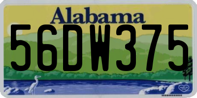 AL license plate 56DW375