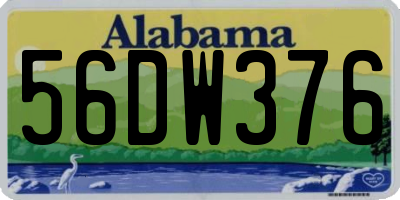 AL license plate 56DW376