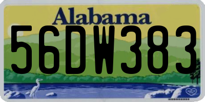 AL license plate 56DW383
