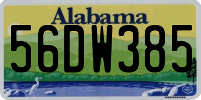 AL license plate 56DW385