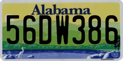 AL license plate 56DW386
