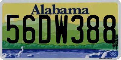 AL license plate 56DW388