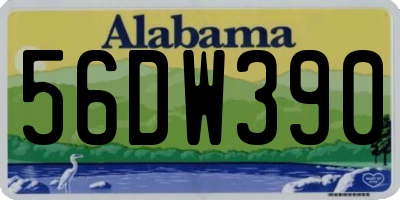 AL license plate 56DW390