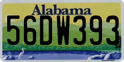 AL license plate 56DW393