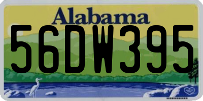 AL license plate 56DW395