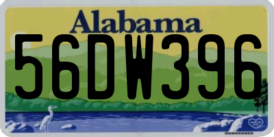 AL license plate 56DW396