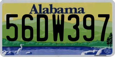 AL license plate 56DW397