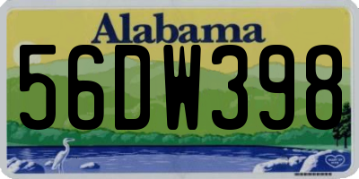 AL license plate 56DW398