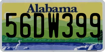 AL license plate 56DW399
